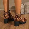 Export cross-border thick heel short boots fall and winter new arrival women's boots high heel boots  boots women's wholesale fashion style