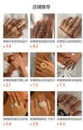 Wholesale diamond-studded floral rings: cross-border jewelry sets, european and american ins-style fresh alloy, niche high-end hand jewelry for women