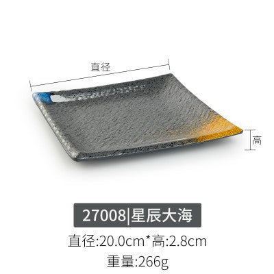 Melamine plate japanese plastic barbecue plate imitation porcelain round flat plate barbecue plate restaurant hot pot tableware dish plate commercial