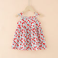 summer girls' dress, kids' trendy princess sundress, girls' dress, new children's floral dress