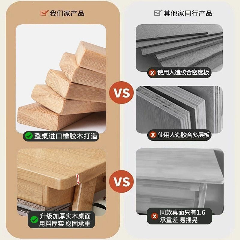 Solid wood nordic desk bedroom writing student home study table minimalist simple desktop computer desk computer desk chair
