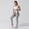 High-intensity yoga set - running & fitness outfit - tummy control & support - two-piece activewear - yoga leggings & top