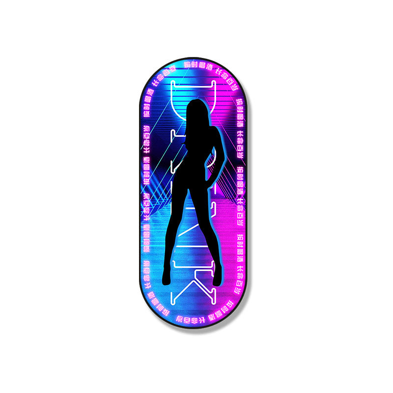 Bar nightclub sexy beautiful woman led ambient light hanging painting KTV tavern box club luminous abyss mirror decorative painting