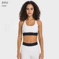 New color block adjustable strap sports bra - high impact, shockproof, push-up training bra - model dw346