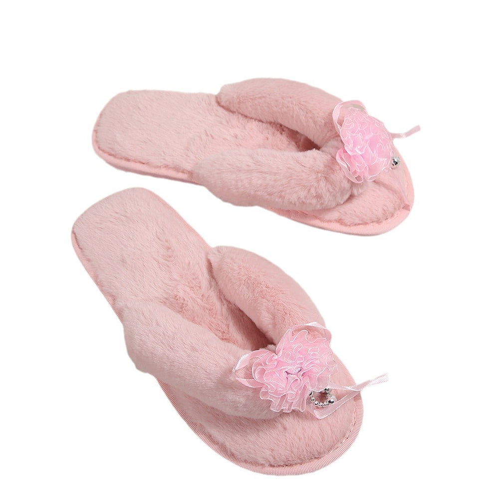 New 2024 fall/winter fuzzy clog slippers with flower tassels - soft sole, indoor/outdoor wear, women's slippers