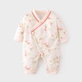 Babibele quilted jumpsuit thin cotton boneless khaki fall and winterpure cotton newborn 40g butterfly suit baby crawling suit