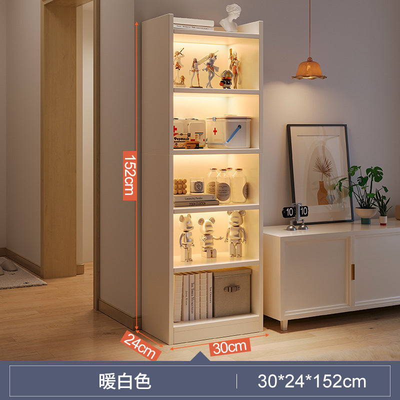 Shelves next to TV cabinets, household bookshelves, simple floor-to-ceiling storage, aisle cabinets, living room, multi-layer corner bookcases