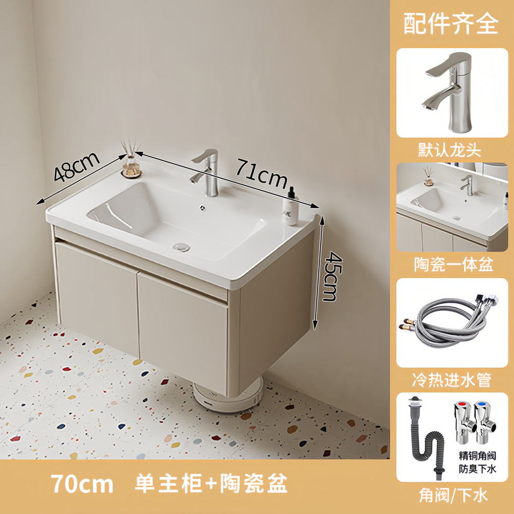 Thickened honeycomb aluminum bathroom cabinet ceramic all-in-one basin bathroom bathroom cabinet wash basin wash basin wash basin combination