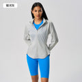 Summer cooling sun protection clothing for women - uv protection, slimming waist design, concealable hood, outdoor sun protection jacket dss098