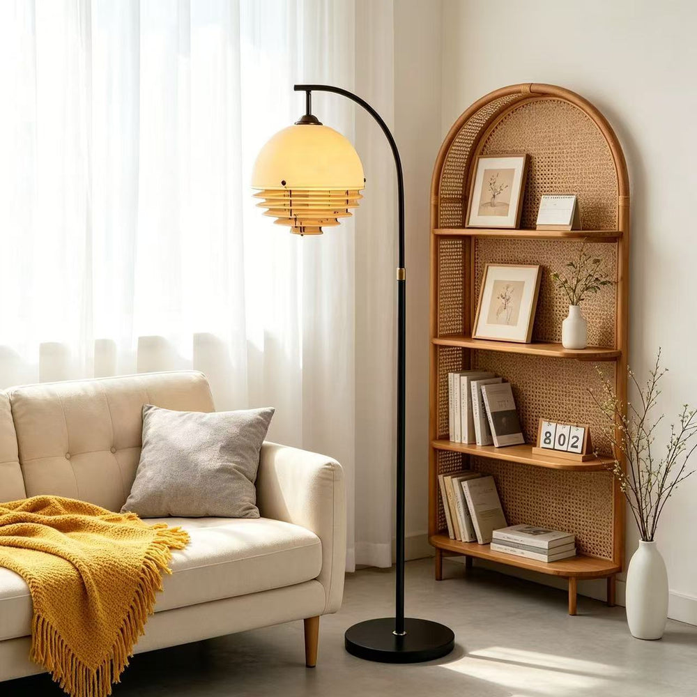New bedside floor lamp, living room sofa side atmosphere all-in-one fishing lamp, medieval style bedroom bedside lamp