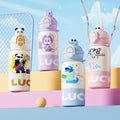 Cartoon character kids' thermos cup - 316 stainless steel, food-grade, student straw water bottle, portable dual-drink children's mug