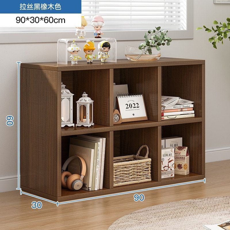 Balcony bay window storage cabinet storage rack cabinet storage cabinet plaid cabinet floor-standing single-layer low cabinet bookshelf for home bookcase