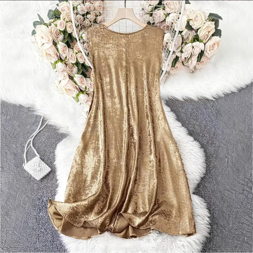 2025 new cross-border women's summer short-sleeve mini dress v-neck spring/summer dress - amazon hot seller