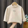 Kidslong sleeves bottom shirtfall and winter german velvet elastic tops boys and girls half turtleneck t-shirtchildren's heattechintimates