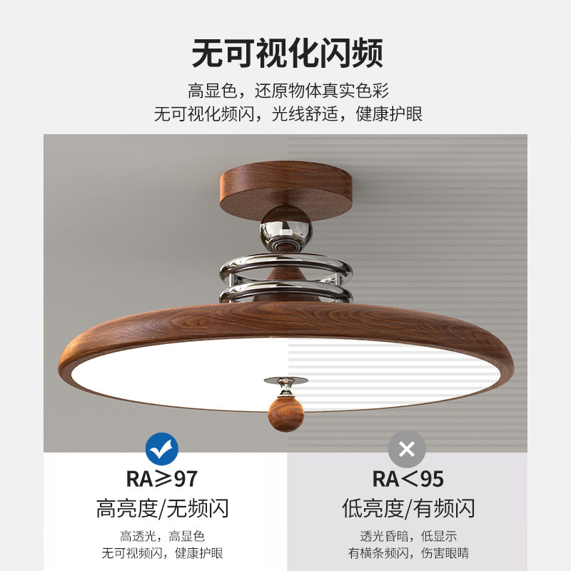 Vintage medieval style bedroom ceiling light French cream style walnut color egg tart study light restaurant bar light