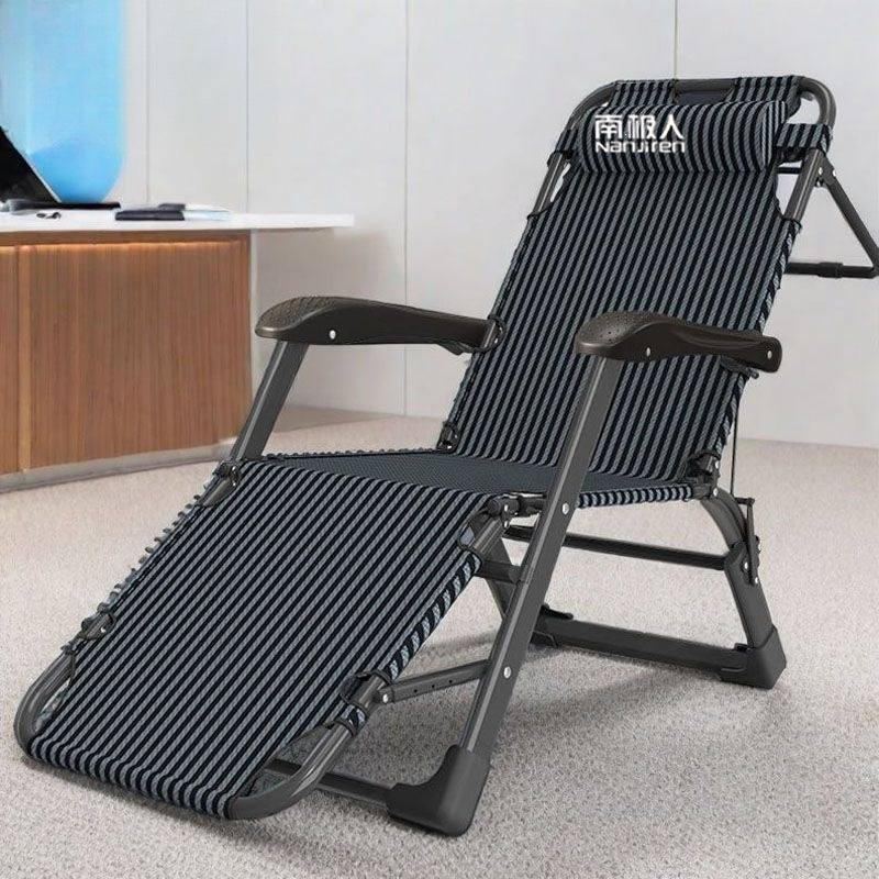 Nanjiren foldable bed nap for home lunch break portable office foldable recliner thickened bold balcony casual chair