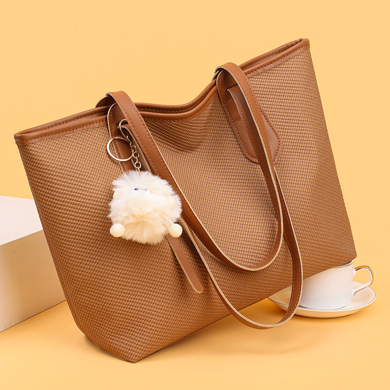 Women's tote bag 2026 new large capacity commuter bag school shoulder bag fashionable versatile handbag women's bag