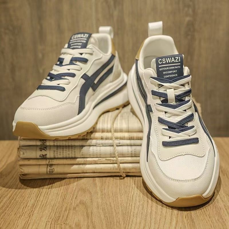 Men's winter 2025 new arrivals: versatile trendy brand mesh sneakers, breathable running shoes, chunky sole dad shoes