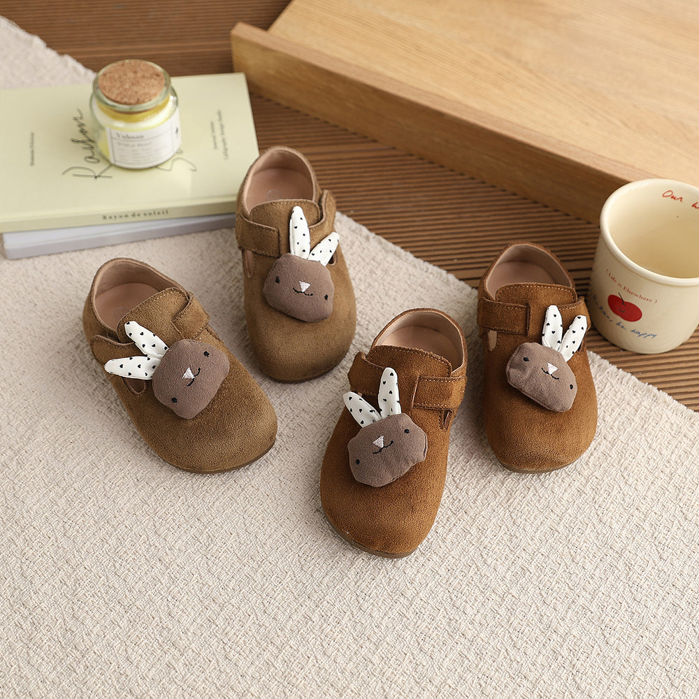 Vancahao little girl's cute cartoon birkenstock shoes  comfortable soft sole korean style girls' single shoes casual shoes