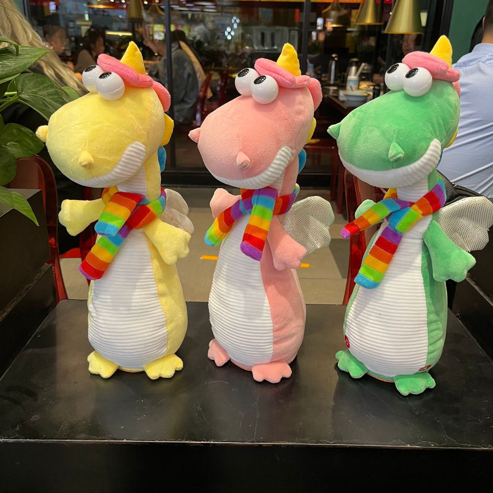 Wholesale cross-border cute dinosaur plush doll - singing, dancing, and swinging plush toy - creative gift for kids