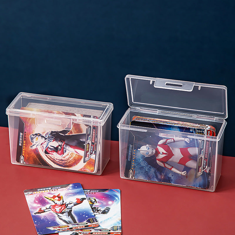 Compact and portable playing card storage box, flip cover, transparent card card storage box, sundries storage box in the drawer