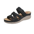 new arrival: plus size wedge heel platform slides - women's casual peep-toe thong sandals for cross-border e-commerce