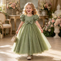 Girls' formal dresses french satin flower girl wedding dresses runway piano performance outfits children's princess dresses tulle in stock