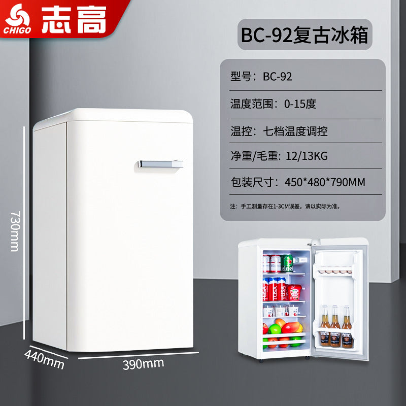 foreign trade single-door refrigerator, small household refrigerator, mini breast milk freezer, hotel small refrigerator, energy saving