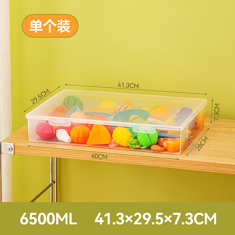 Plastic box with lid Rectangle Lego building block storage Organizing box Children's toys Transparent plastic storage box