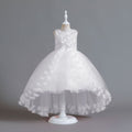 Amazon's new kids dress with trailing butterfly flower princess dress for female flower girl classyelegant piano performance dress