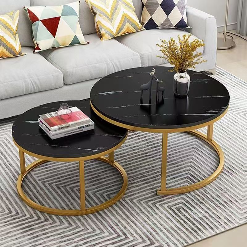 Coffee table living room home round table small apartment light luxury minimalist sofa tea table modern 2025 new balcony table