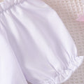 Girls' off-the-shoulder puff sleeve floral cami and shorts set - summer kids' sweet floral casual outfit