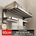 Factory supply bath towel rack suit bathroom punch-free storage rack bathroom toilet space aluminum wall-mounted towel rack