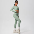 New european and american style fleece-lined yoga set - cloud-like, quick-drying activewear for women's outdoor running and fitness