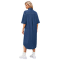 Fashion cross-border foreign trade women's clothing  independent station new washed casual denim dress short-sleeved long skirt trendy
