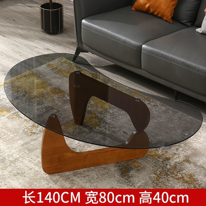 Internet celebrity designer yaguchi yu glass coffee table living room accessible luxury small apartment for home creative classy sofa side table