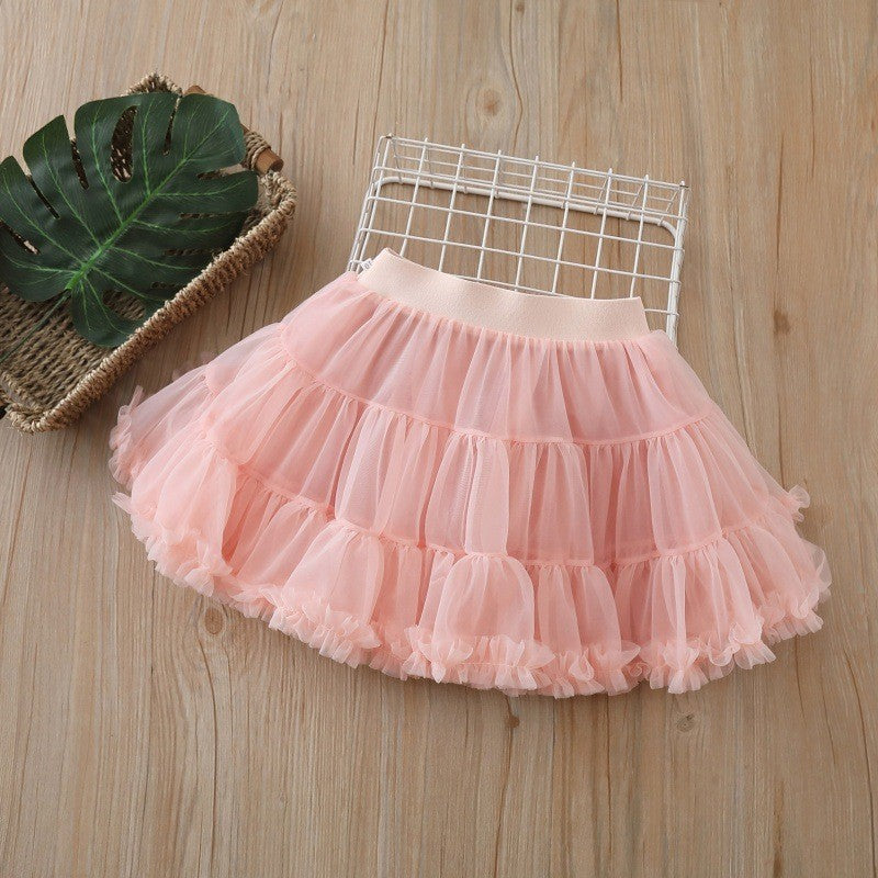 Girls' spring and autumn outfit set : new, stylish, and trendy spring fashion for baby girls and toddlers - tutu skirt three-piece set for little girls