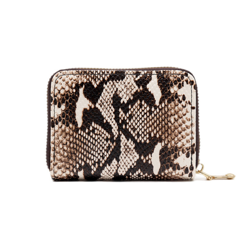 Personalized leopard print card bag, multi-functional change bag, organ-style small and exquisite large-capacity card holder, credit card holder.