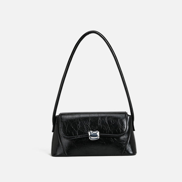 Women's bag portable small square bag 2025 summer new Korean version trendy fashion shoulder bag simple niche baguette bag