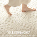 Diatom silk rug - new living room & bedroom bedside mat - waterproof, stain-resistant, wipeable, premium cream style, durable floor mat