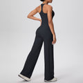 fashionpure color tight high elastic long racerback sports suit running fitness yoga clothes two-piece set