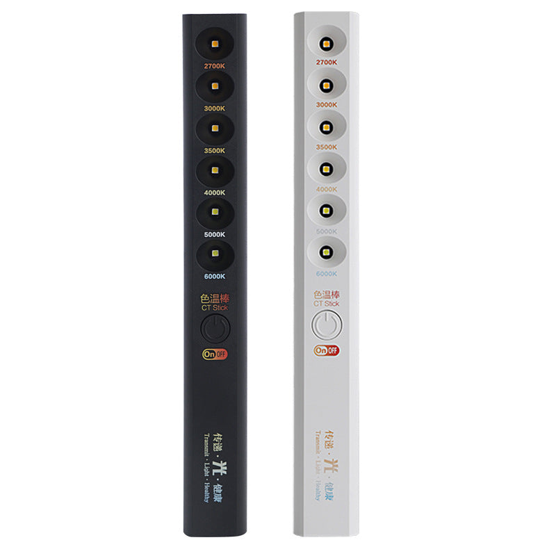 Multifunctional portable color temperature stick & cri meter 2-in-1: designer's mobile charging 6-color temperature demonstration tool