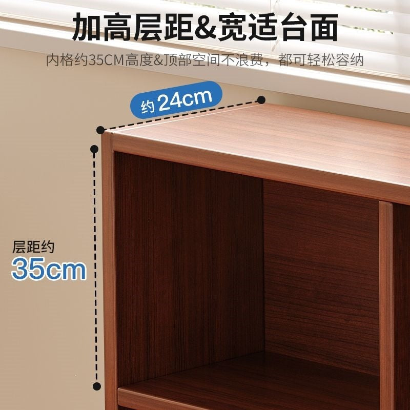 Bookshelf storage rack simple floor-standing wall-mounted storage cabinet rental house multi-layer living room for home bedroom small bookcase