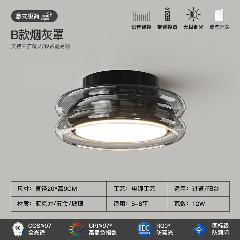 [Strict selection] Aisle light Italian minimalist entrance entrance foyer light full spectrum eye protection cloakroom ceiling light