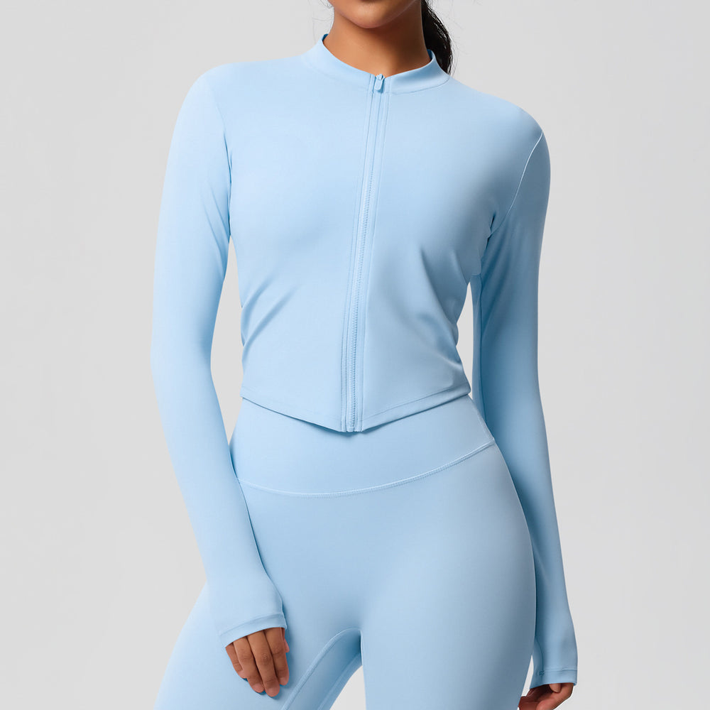 Ready-to-ship cross-border double-sided brushed, form-fitting, breathable solid color training yoga set, eight-piece athletic running fitness outfit for women