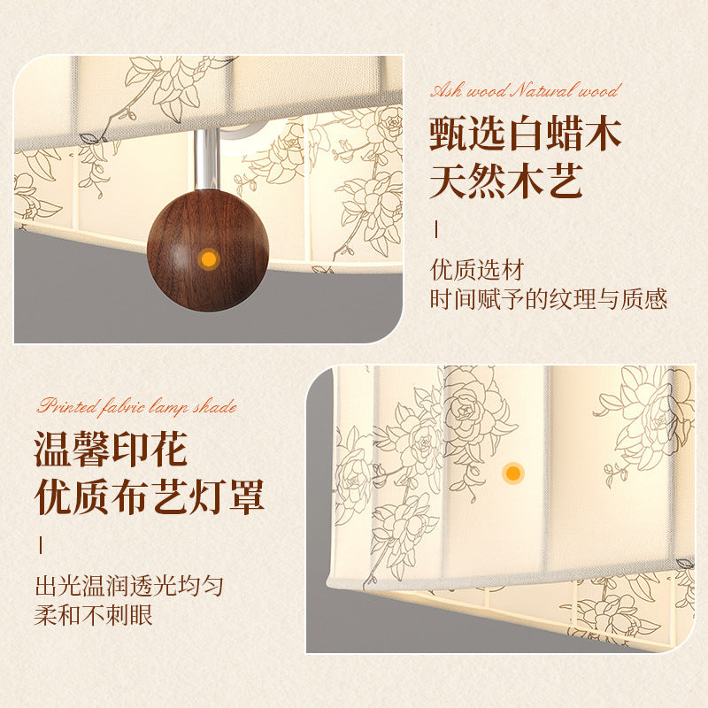 Medieval style restaurant fabric chandelier creative personality Nanyang style Japanese style wabi-sabi style art dining table bar lighting