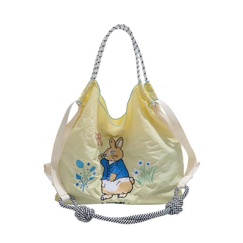 Foreign trade niche design cartoon tote bag women's 2025 new large-capacity casual fashion shoulder bag messenger bag