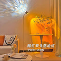 Double-headed water ripple atmosphere lamp, popular sunset lamp, table lamp, floor lamp, living room live broadcast room background sunset lamp