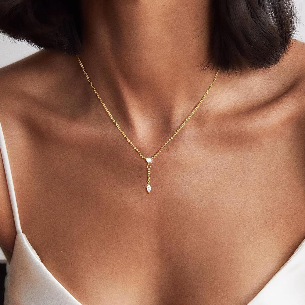Amazon cross-border new long necklace, fashionable and unique chain tassel y-shape necklace, exquisite jewelry gift