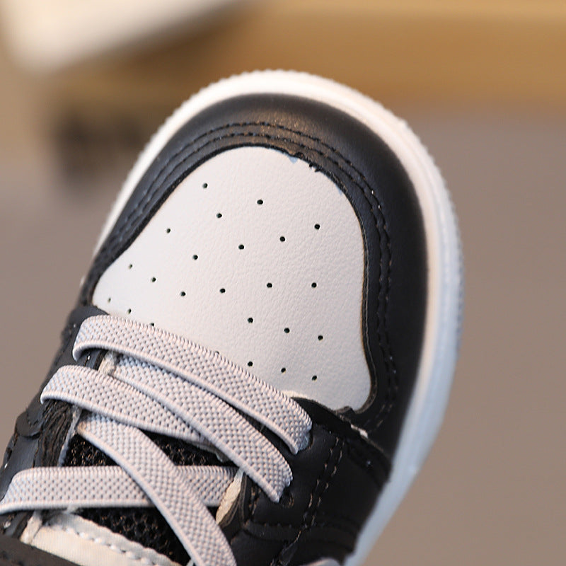 Shadow gray kids' sneakers - autumn/winter  new collection - versatile mid-top sneakers for boys and girls (lightly padded)